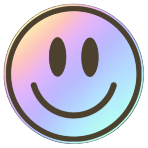 Rainbow Smiley Face Weatherproof Vinyl Sticker