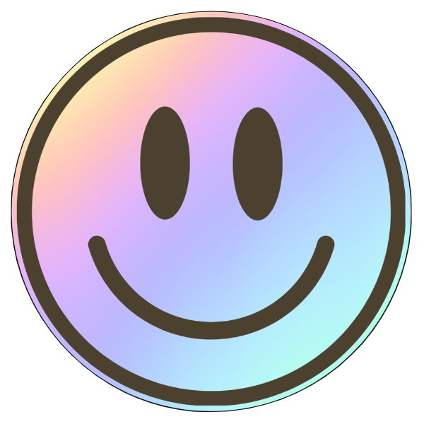 Rainbow Smiley Face Weatherproof Vinyl Sticker