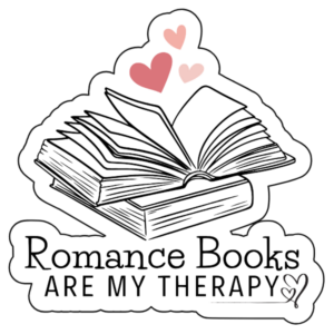 Romance Books Are My Therapy Weatherproof Vinyl Sticker