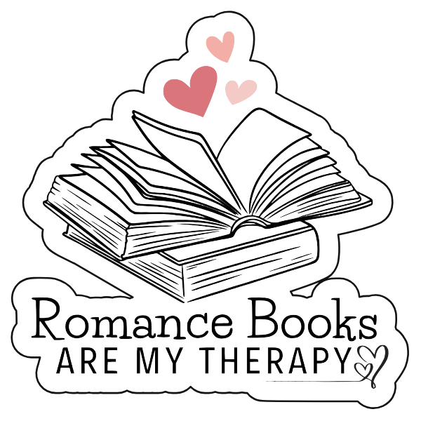 Romance Books Are My Therapy Weatherproof Vinyl Sticker